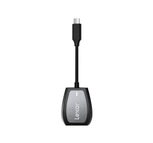 Lexar USB-C™ Dual-Slot Reader  transfer speeds up to 312MB/s1 read. For added convenience, it is backwards compatible with UHS-I cards and has a USB-C