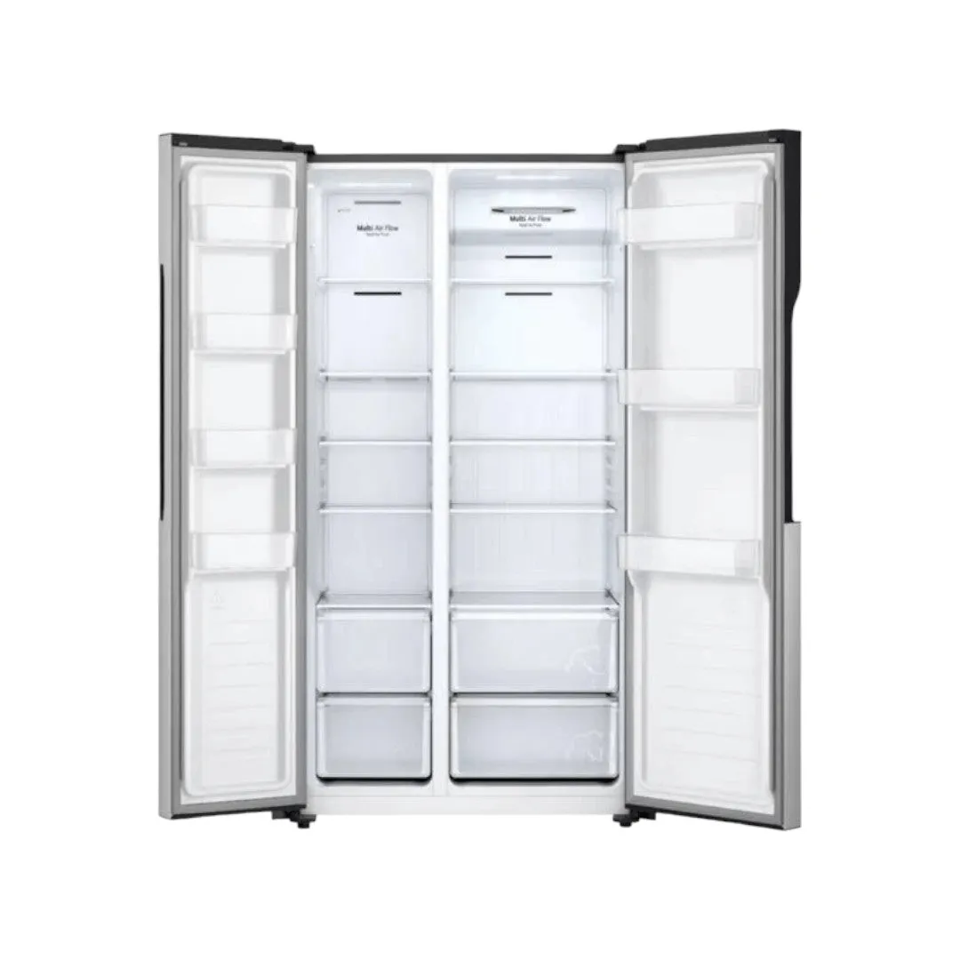 LG 519 L Silver Side by Side Fridge GCFB507PQAM
