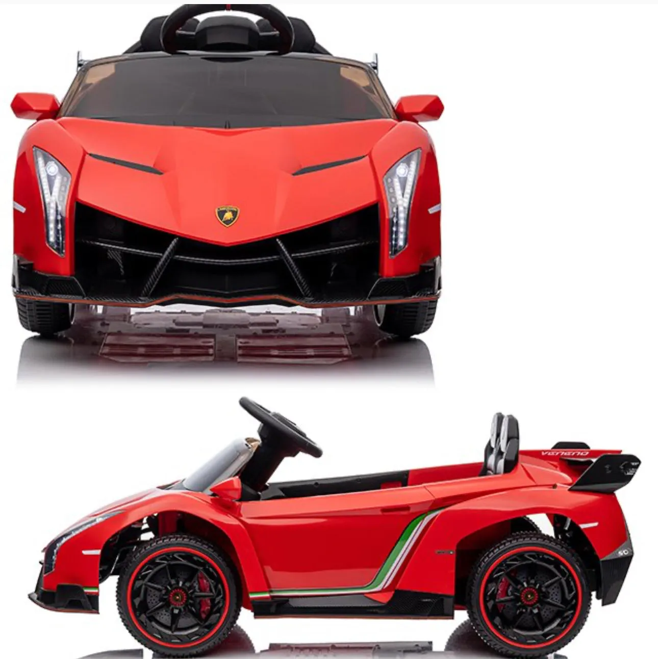 Licensed 2025 Veneno 4x4 Kids Ride On Car 1 Seater | 12V | Upgraded | Leather Seat | Rubber Tires | Remote