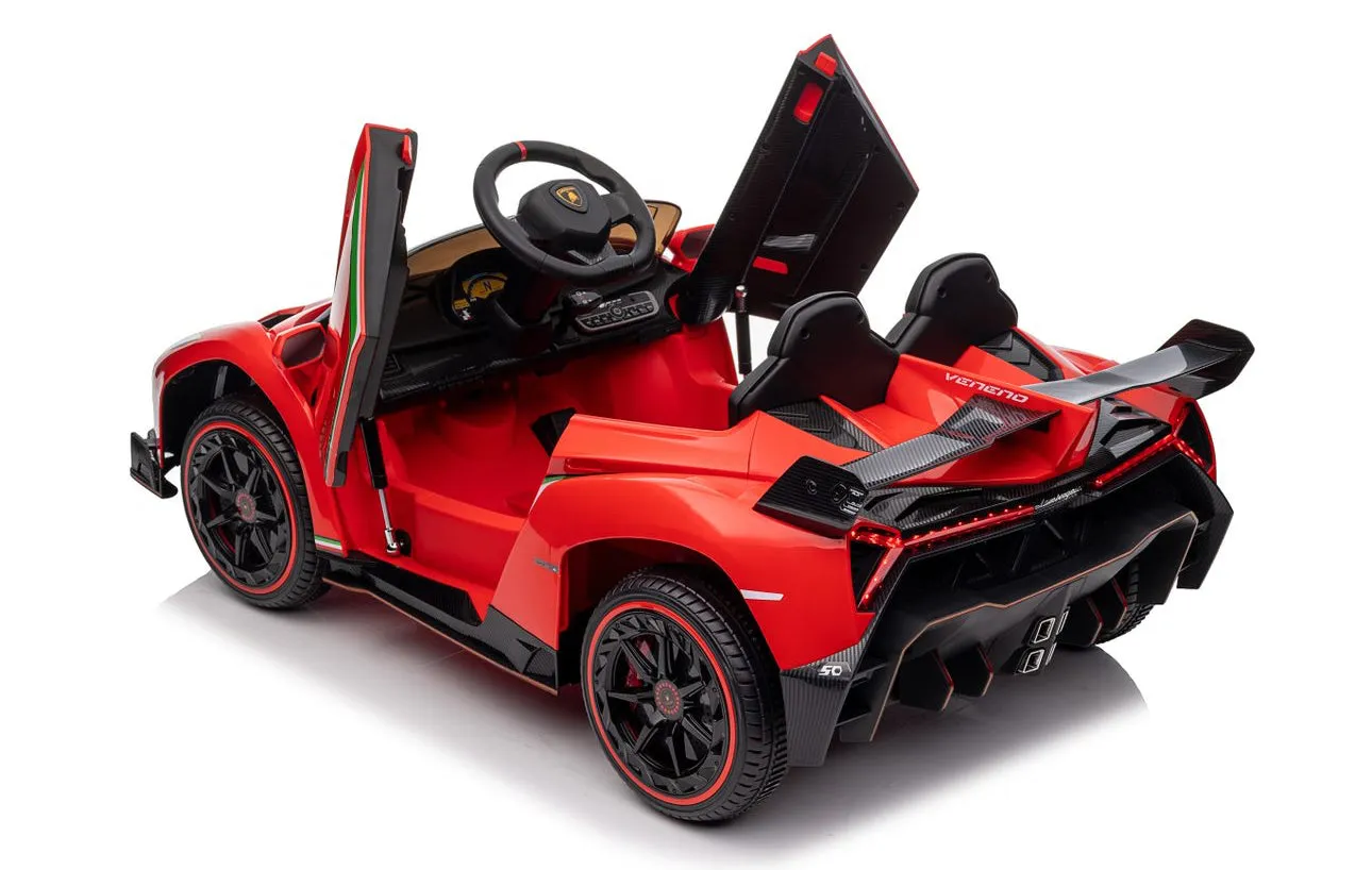 Licensed 2025 Veneno 4x4 Kids Ride On Car 1 Seater | 12V | Upgraded | Leather Seat | Rubber Tires | Remote