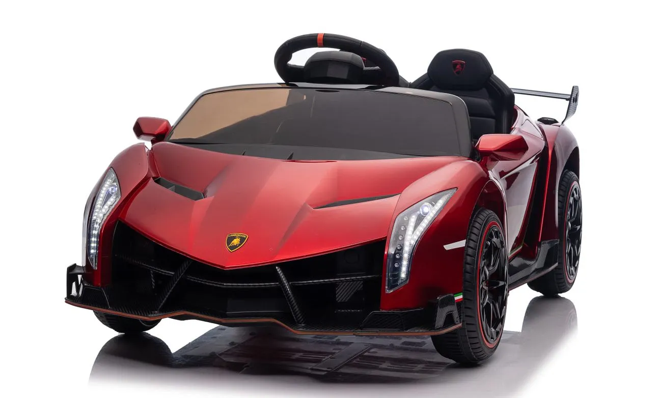 Licensed 2025 Veneno 4x4 Kids Ride On Car 1 Seater | 12V | Upgraded | Leather Seat | Rubber Tires | Remote