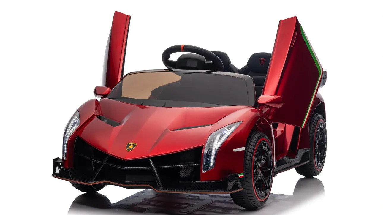 Licensed 2025 Veneno 4x4 Kids Ride On Car 1 Seater | 12V | Upgraded | Leather Seat | Rubber Tires | Remote