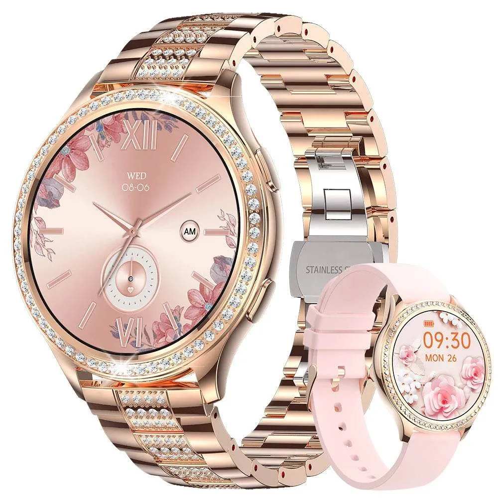 LIGE 1.32 inch Women Smart Watch Bluetooth Call AI Voice Assistant Women's Watches Custom Watch Face Health Monitor Smartwatches