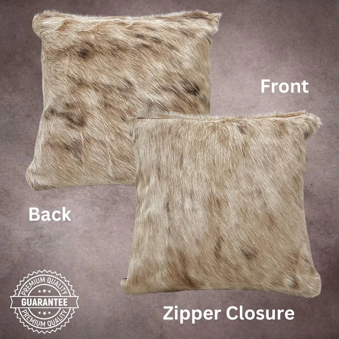 Light Brindle Cowhide Pillow Cover---PL137