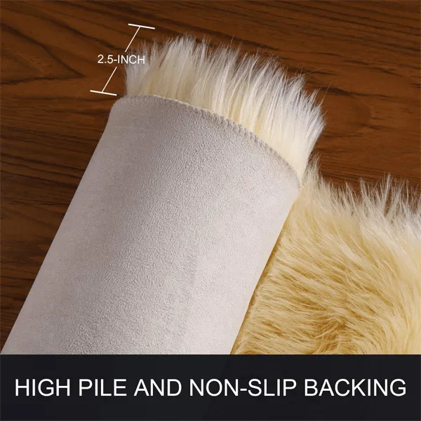 Light Brown Luxury Sheepskin Area Rugs