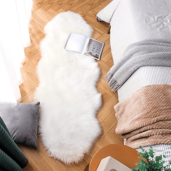 Light Brown Luxury Sheepskin Area Rugs