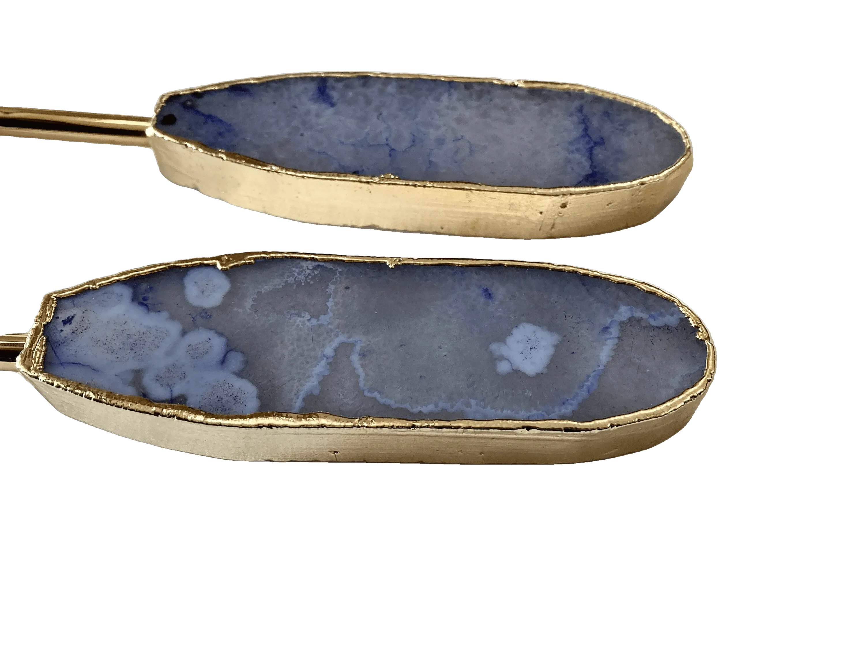 Light Ink Blue Agate Salad Server - Set of 2