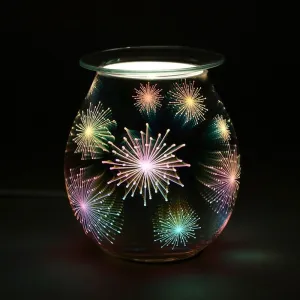 Light Up Electric Oil & Wax Burner - 3D Firework Effect