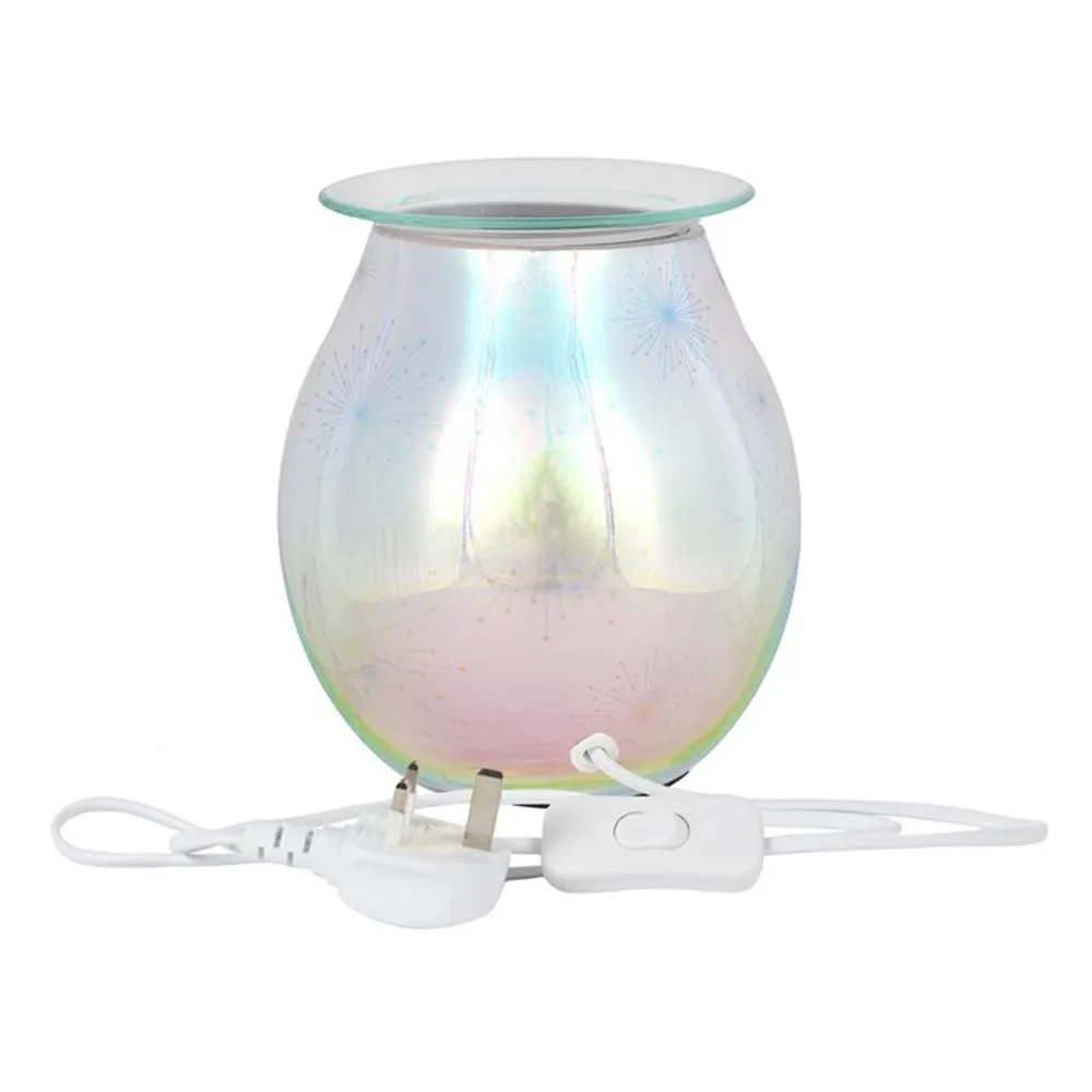 Light Up Electric Oil & Wax Burner - 3D Firework Effect