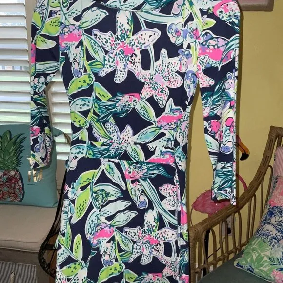 Lilly Pulitzer NWT Jessalynne Wrap Romper Navy Sway This Way $178 Size XXS