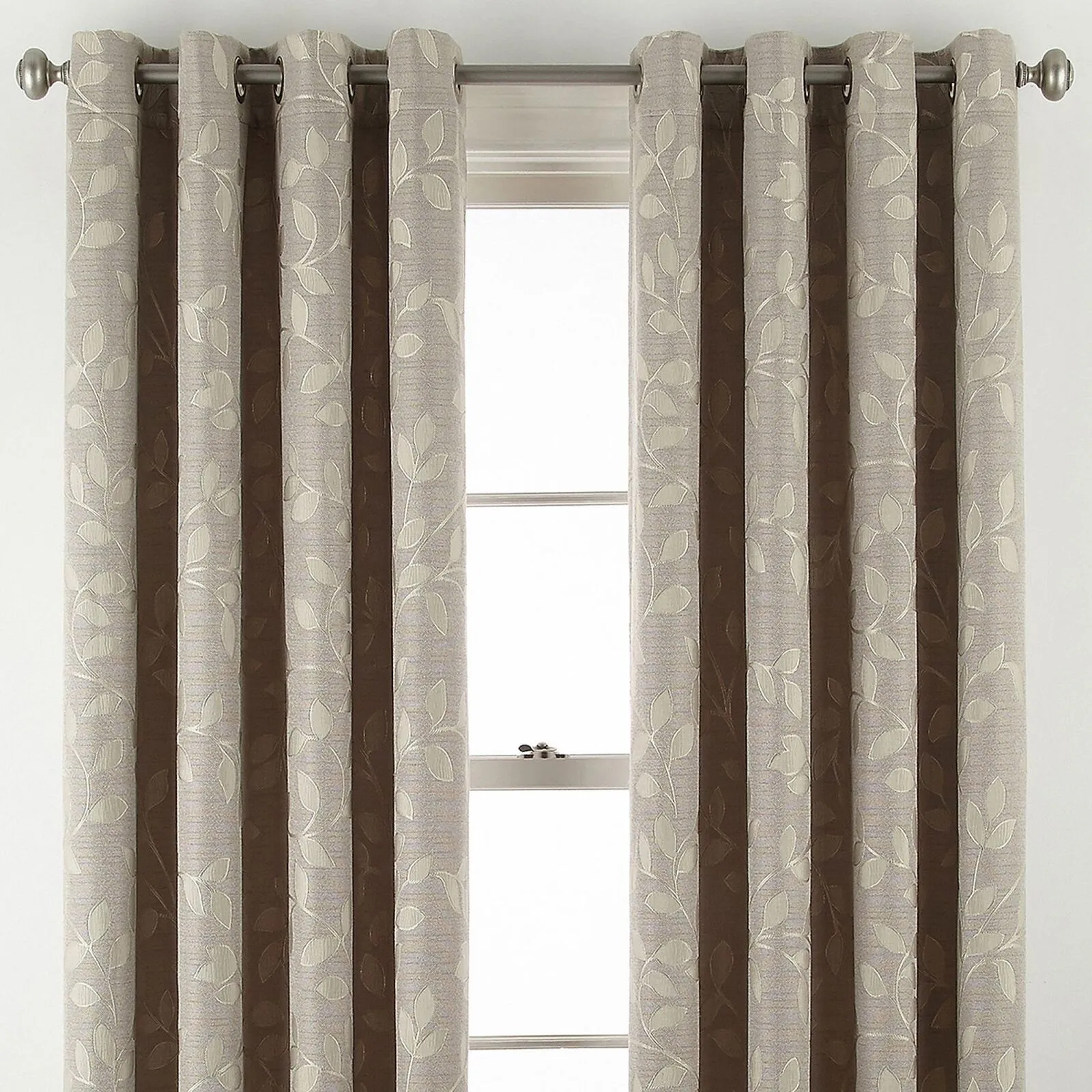 Linden Street Light-Filtering  Top Single Curtain Panel Sullivan Khaki 50" x 95"