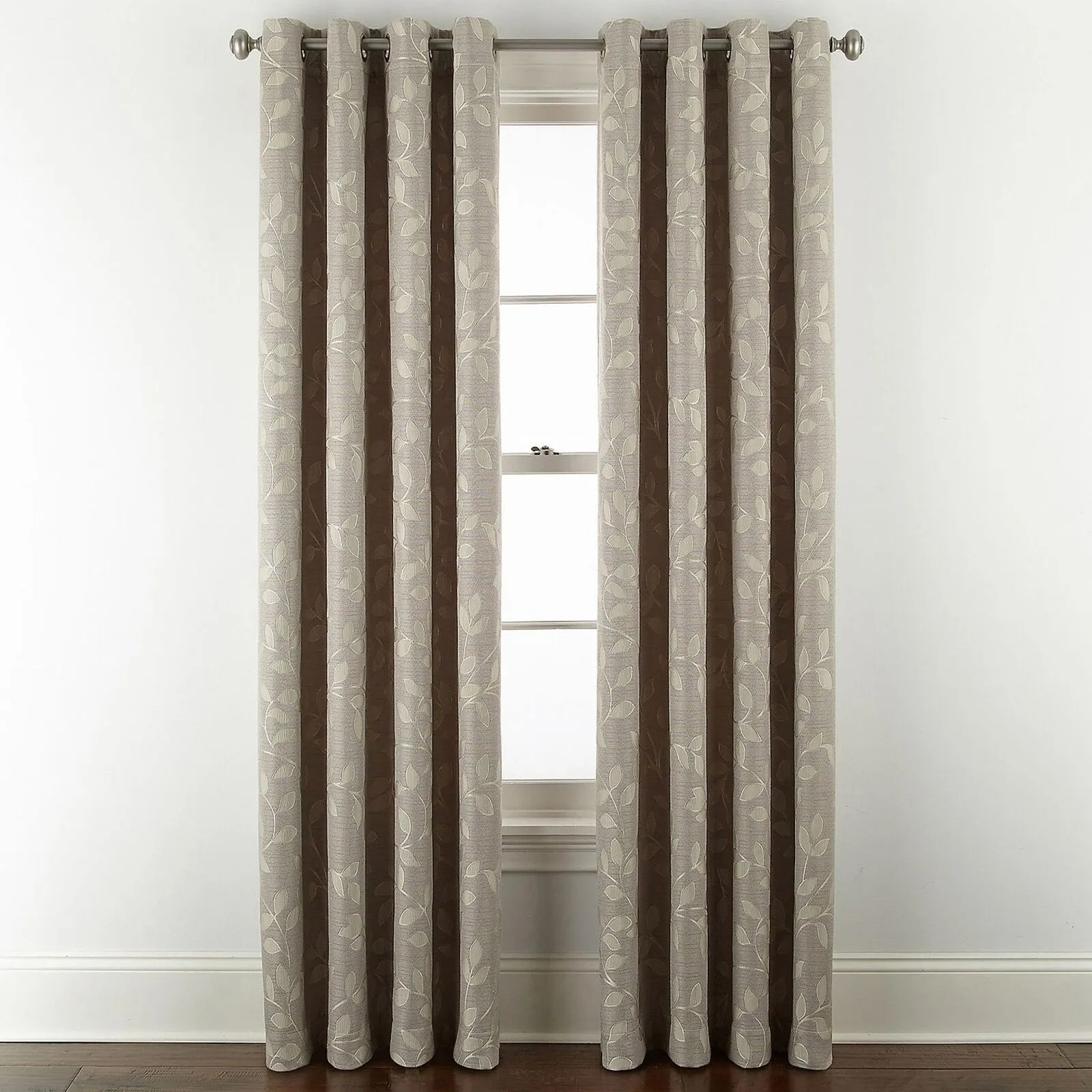 Linden Street Light-Filtering  Top Single Curtain Panel Sullivan Khaki 50" x 95"