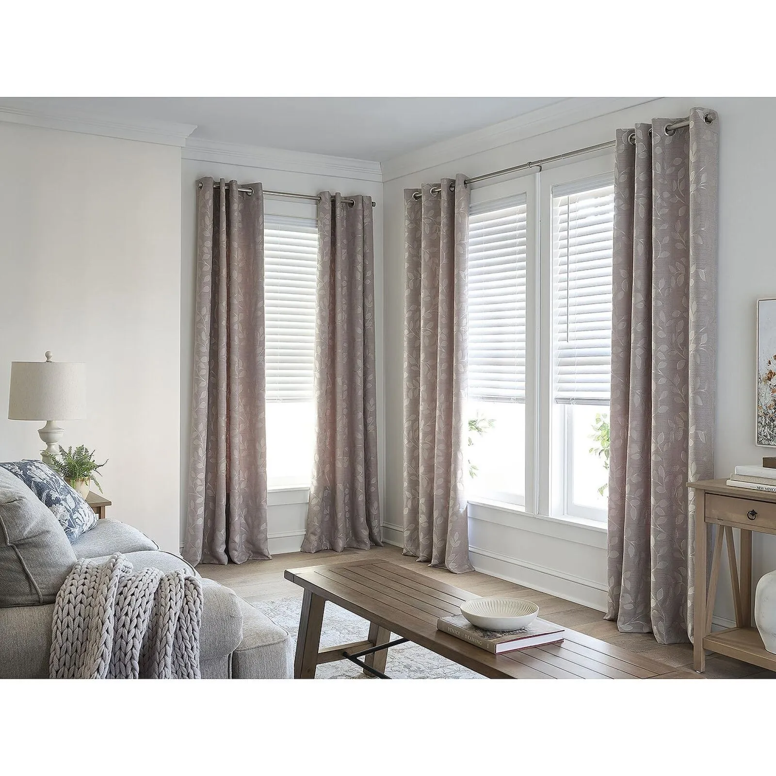 Linden Street Light-Filtering  Top Single Curtain Panel Sullivan Khaki 50" x 95"
