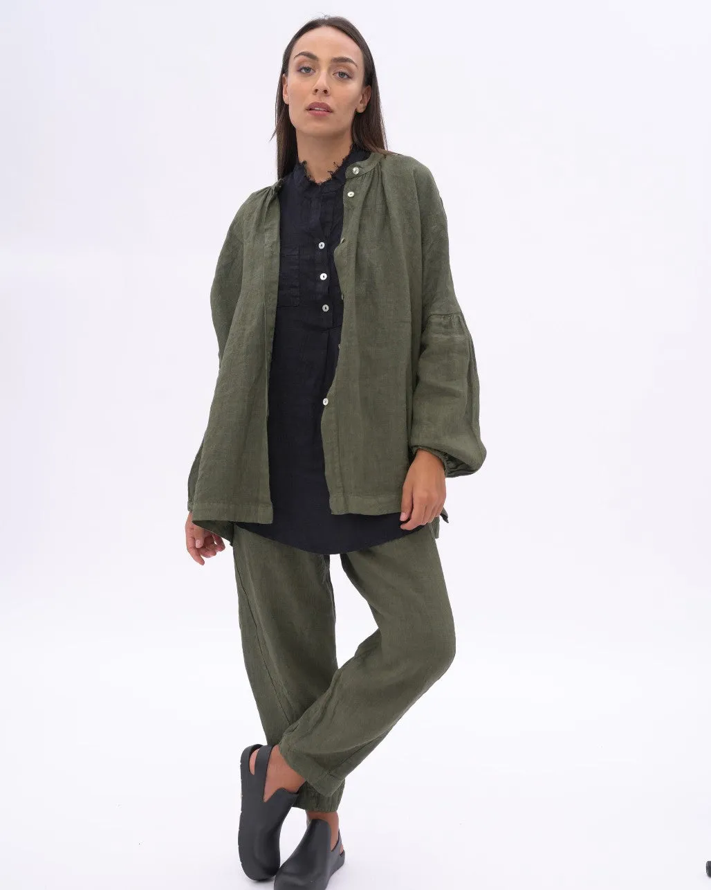 Linen Front Pocket Buttoned Tank