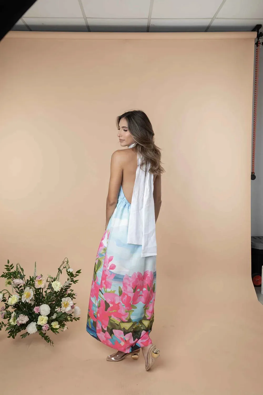 Linen Orchid Midi