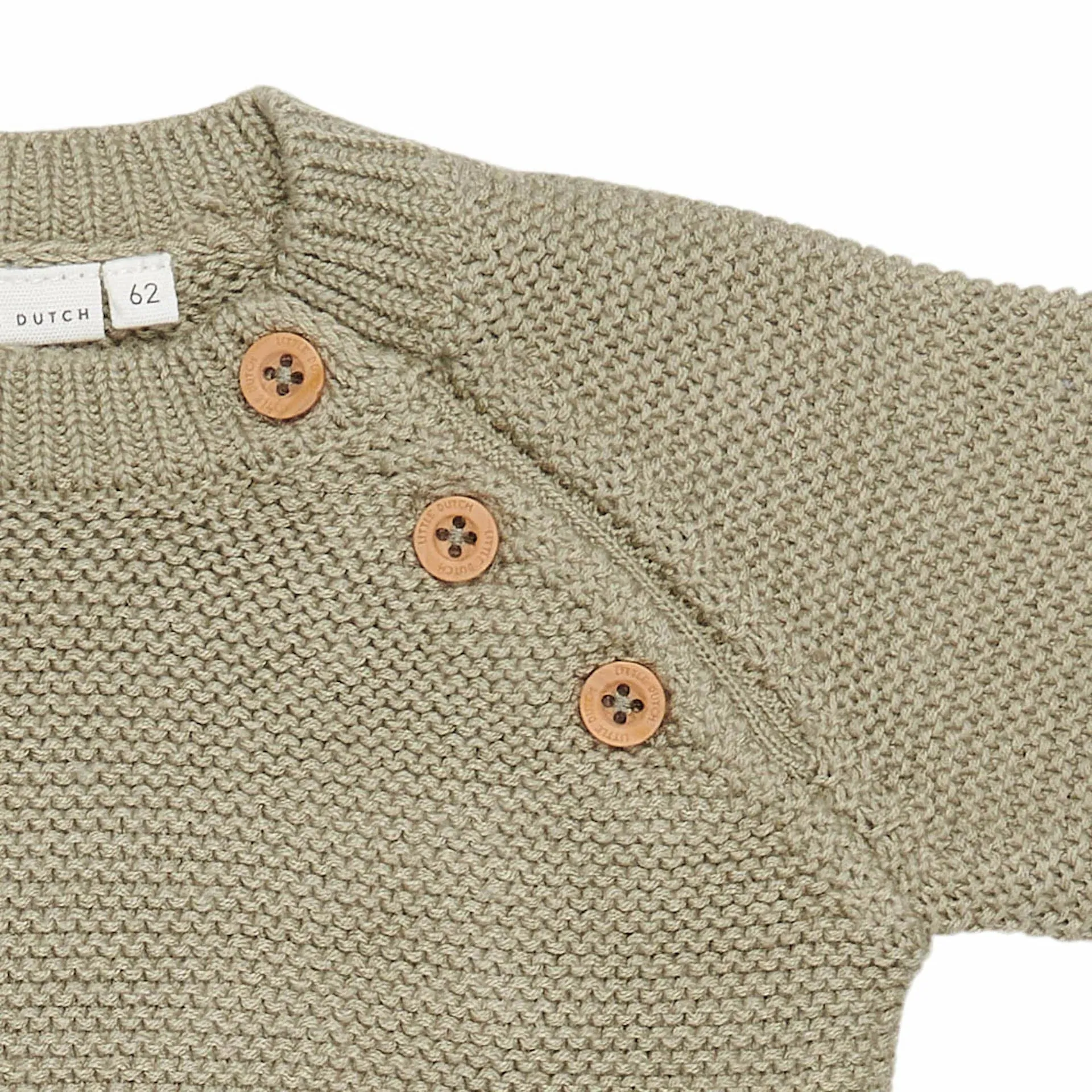 Little Dutch Knitted one-piece suit Olive