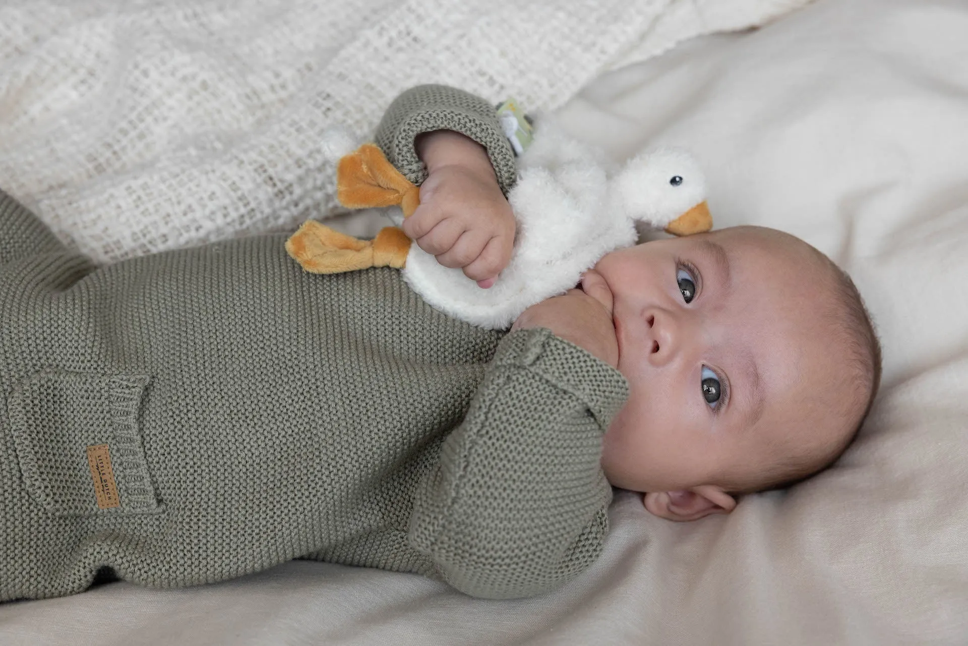 Little Dutch Knitted one-piece suit Olive