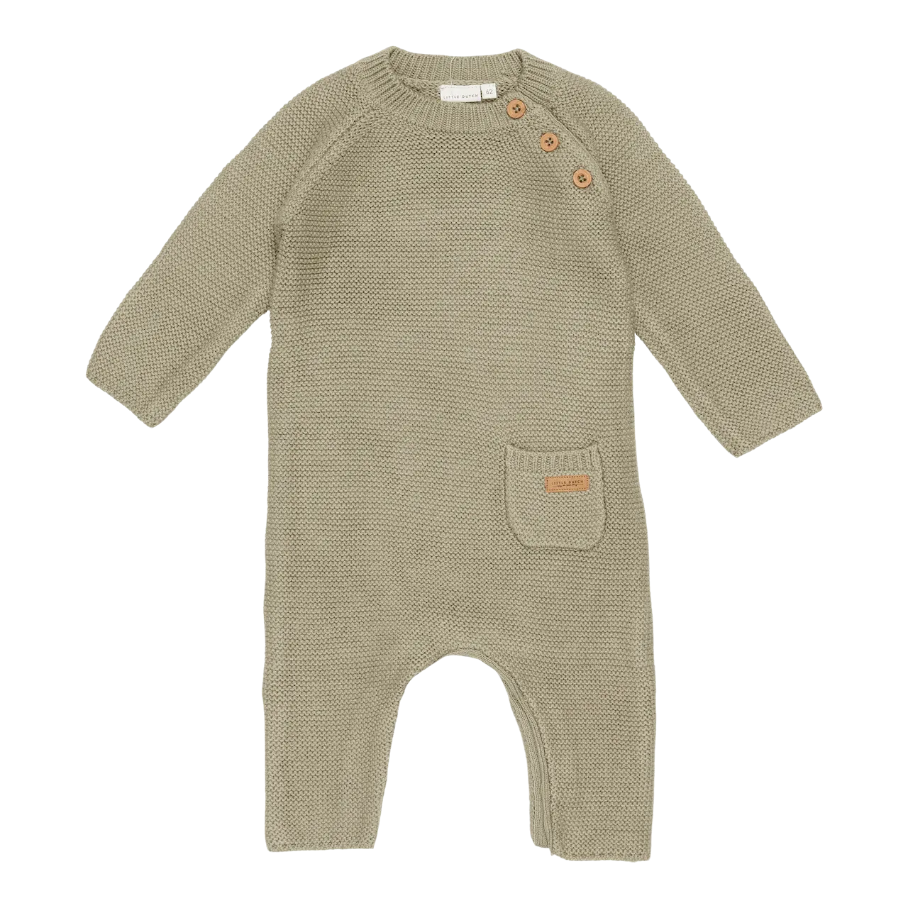 Little Dutch Knitted one-piece suit Olive