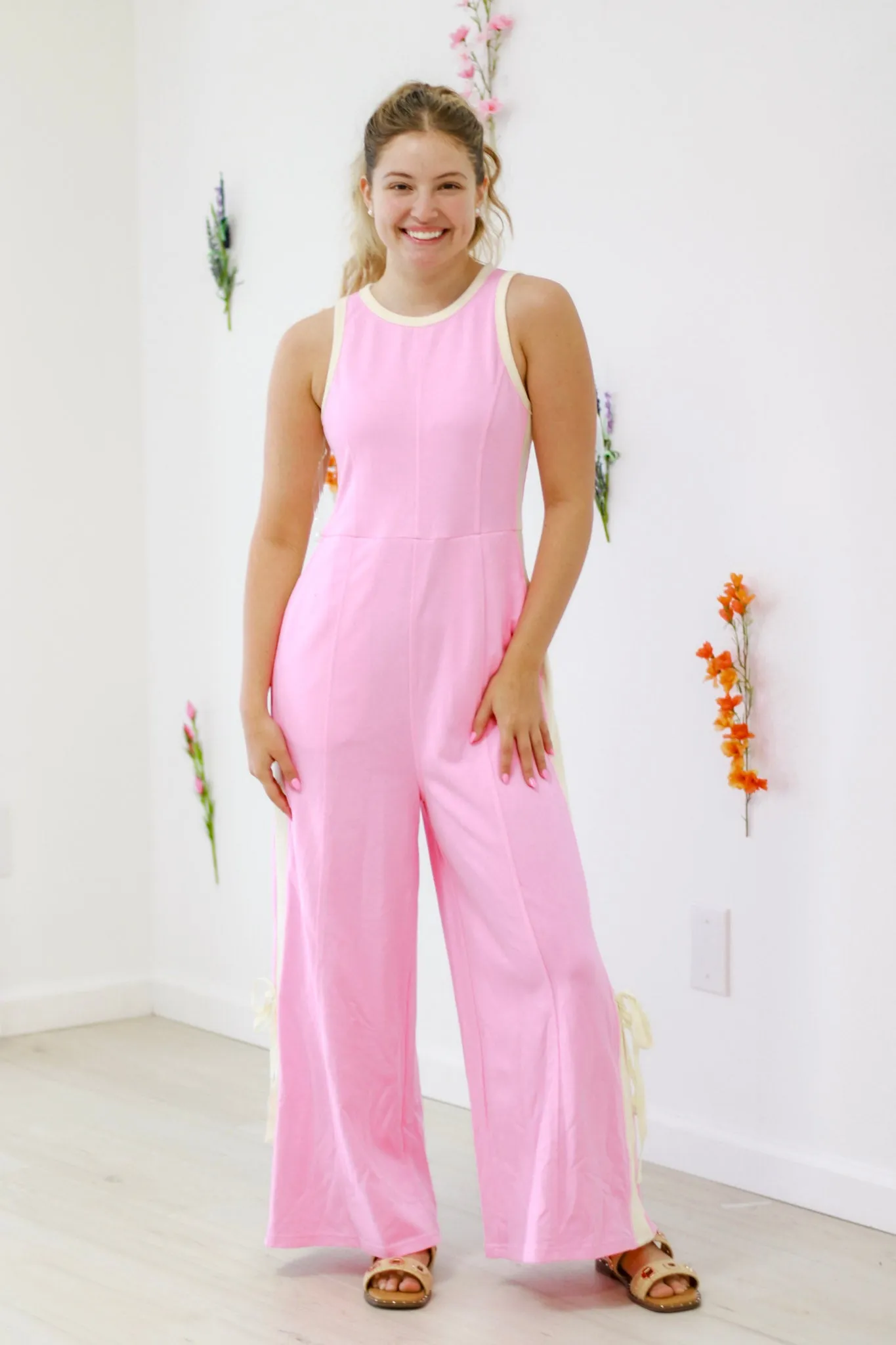 Living My Dreams Jumpsuit in Pink