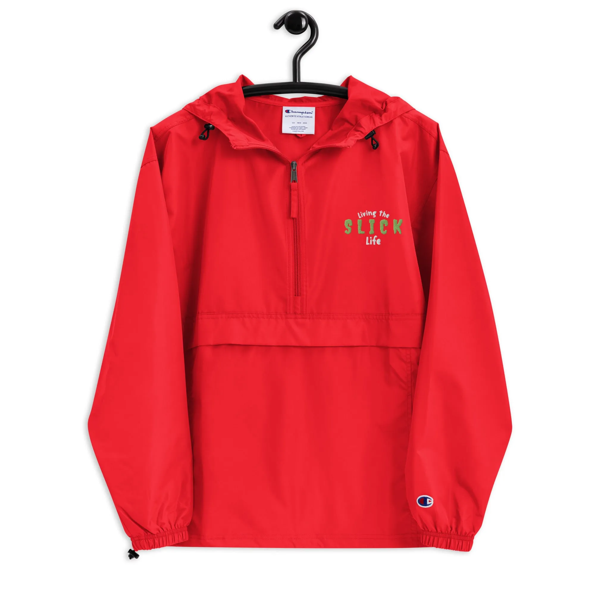 Living The Slick Life - Embroidered Windbreaker