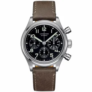 LONGINES AVIGATION BIGEYE 41mm Automatic Black Steel L2.816.4.53.2