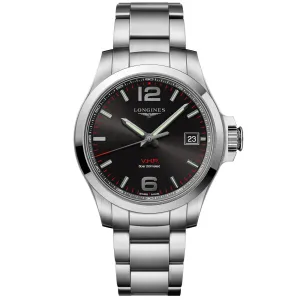 Longines CONQUEST V.H.P. 41mm Black Quartz Steel L3.716.4.56.6