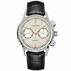 LONGINES HERITAGE CHRONOGRAPH 1940 Automatic Silver Steel L2.814.4.76.0