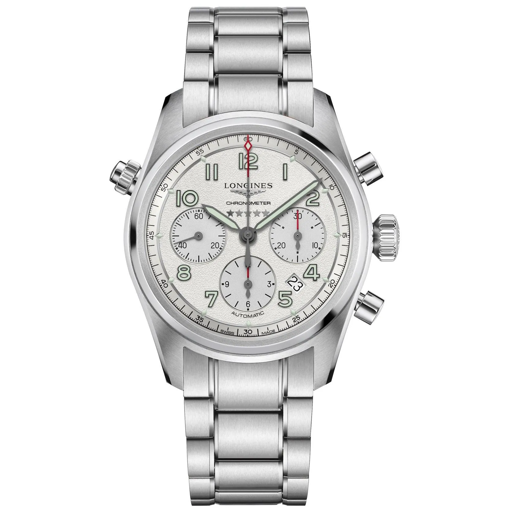 Longines Longines Spirit 42mm Automatic Silver Steel L3.820.4.73.6
