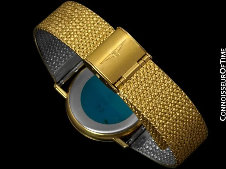 Longines Mens Dress Watch - 18K Gold Plated & Stainless Steel