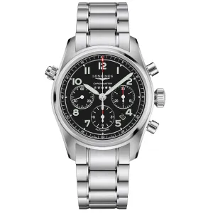 LONGINES SPIRIT WATCH SPRIGHTS 42mm Black Mat Automatic Steel L3.820.4.53.6