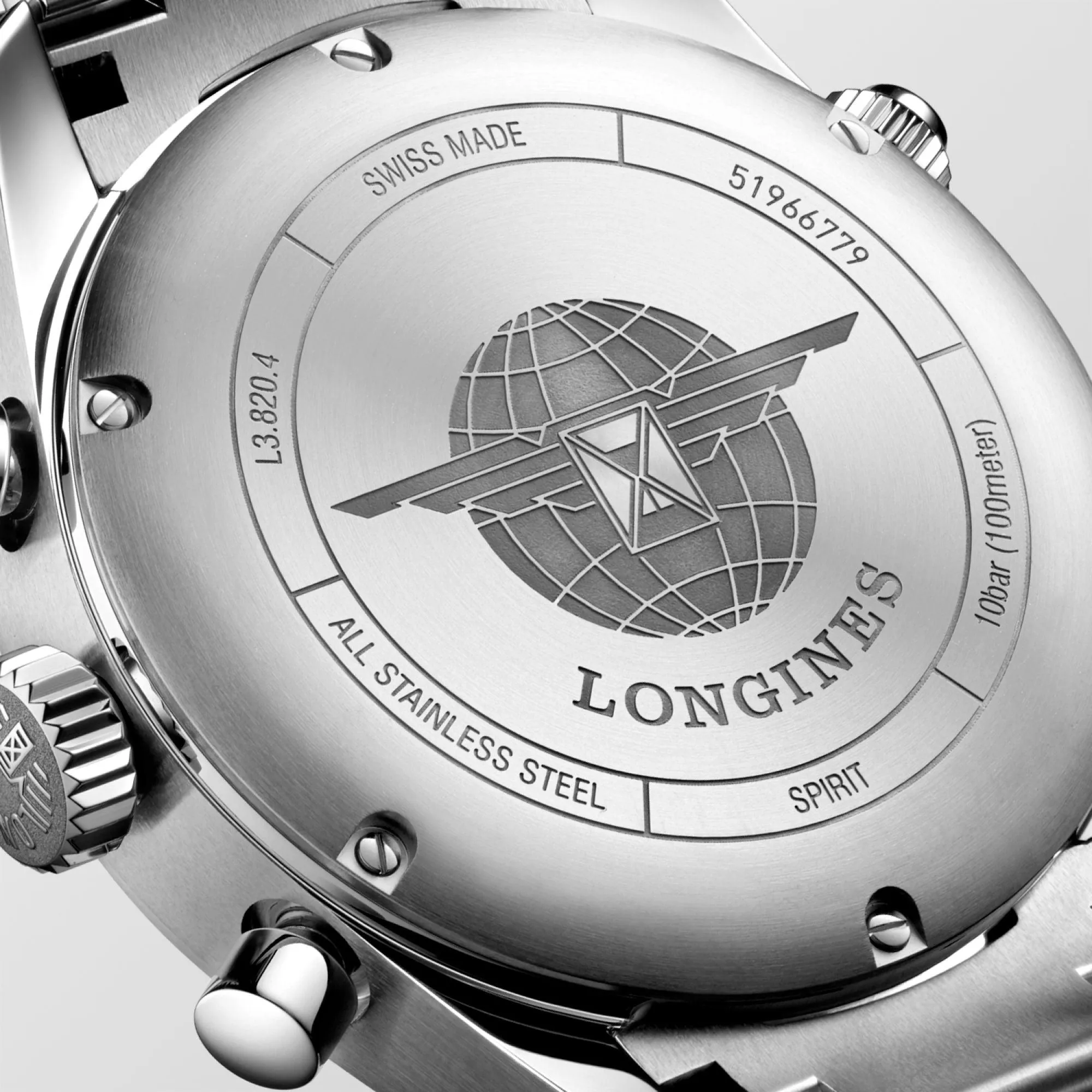 LONGINES SPIRIT WATCH SPRIGHTS 42mm Black Mat Automatic Steel L3.820.4.53.6
