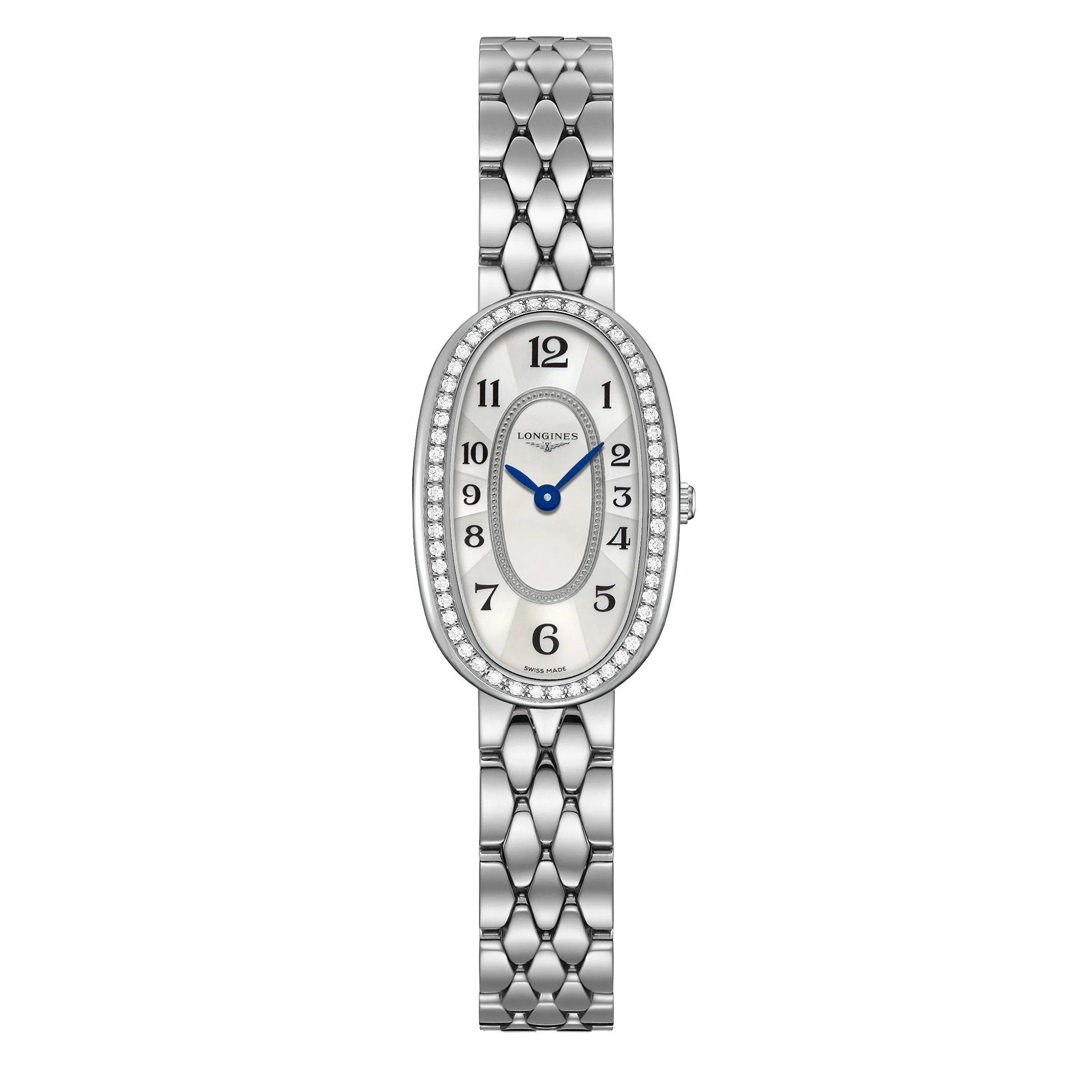 Longines watch Longines Symphonette 18.90x29.40mm Madreperper Diamonds Quartz Steel L2.305.0.83.6