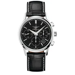 Longines watch The Column Wheel Chronograph 40mm Black Automatic Steel L2.749.4.52.0