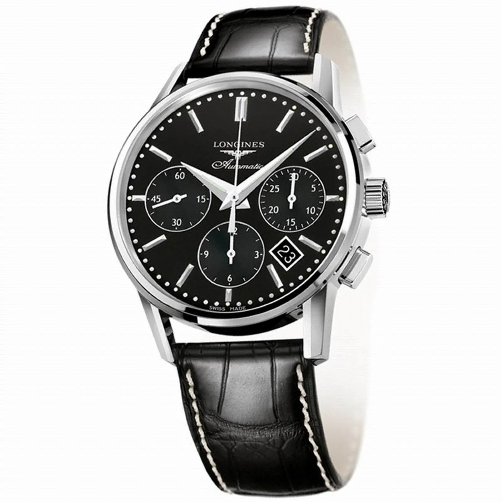 Longines watch The Column Wheel Chronograph 40mm Black Automatic Steel L2.749.4.52.0