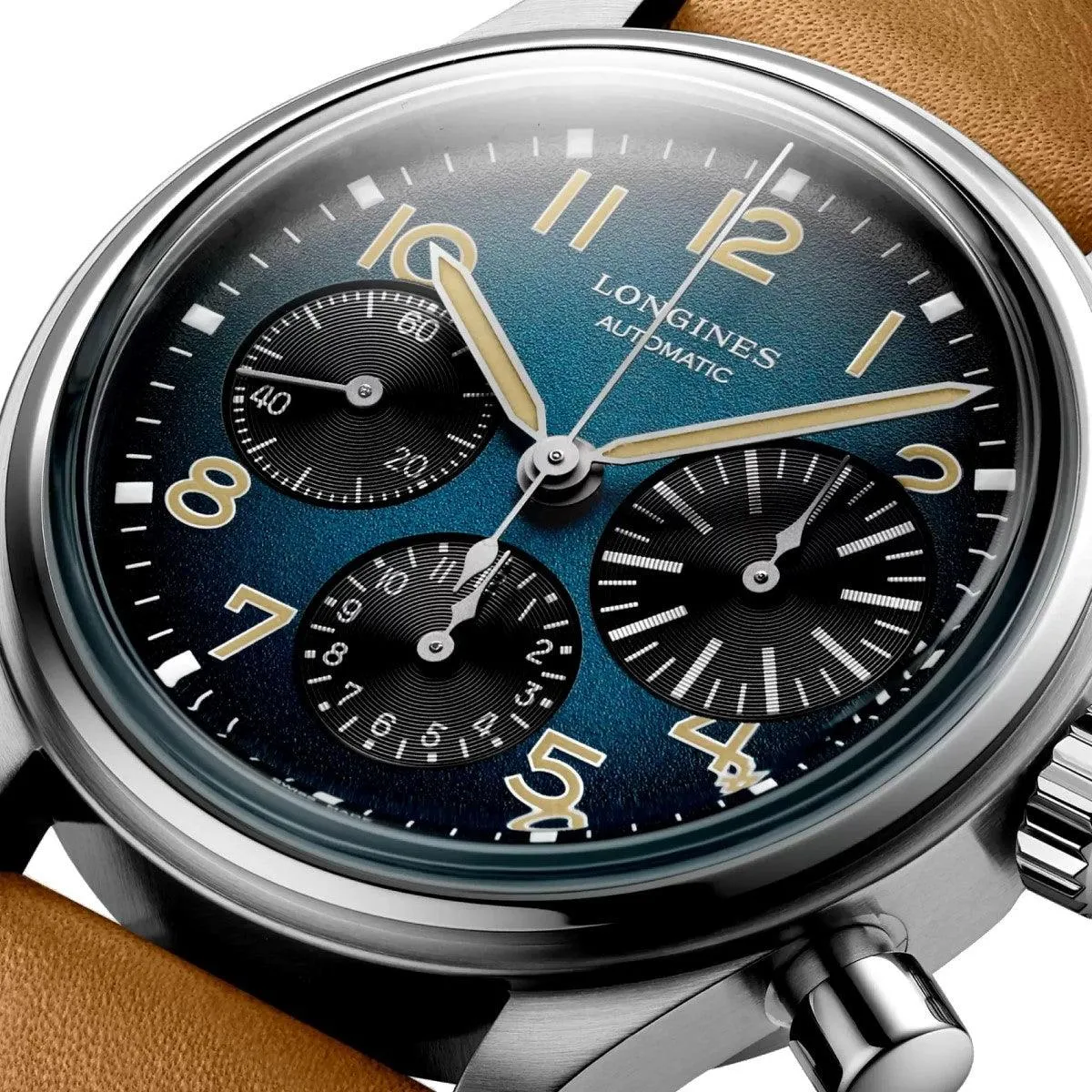 Longines watch The Longines Avigation Bigeye 41mm Petrolio automatic chronograph Titanium L2.816.1.93.2
