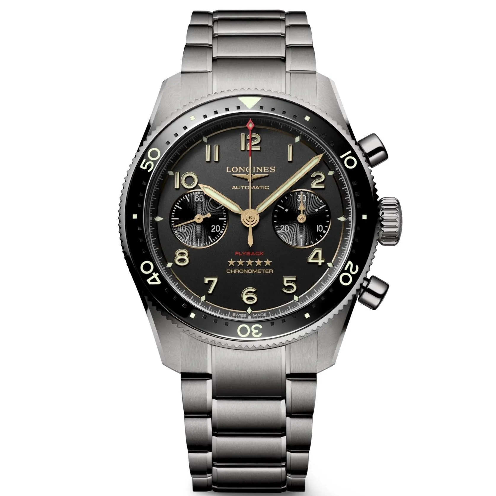 LONGINES WORKSHIP FLYBACK 42mm anthracite automatic Titanium L3.821.1.53.6