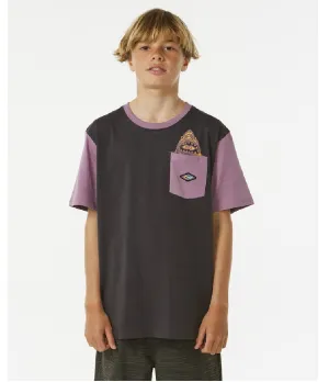 LOST ISLANDS POCKET TEE - DUSTY PURPLE (AGES 8 & 10)