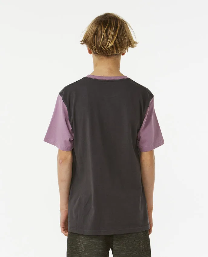 LOST ISLANDS POCKET TEE - DUSTY PURPLE (AGES 8 & 10)