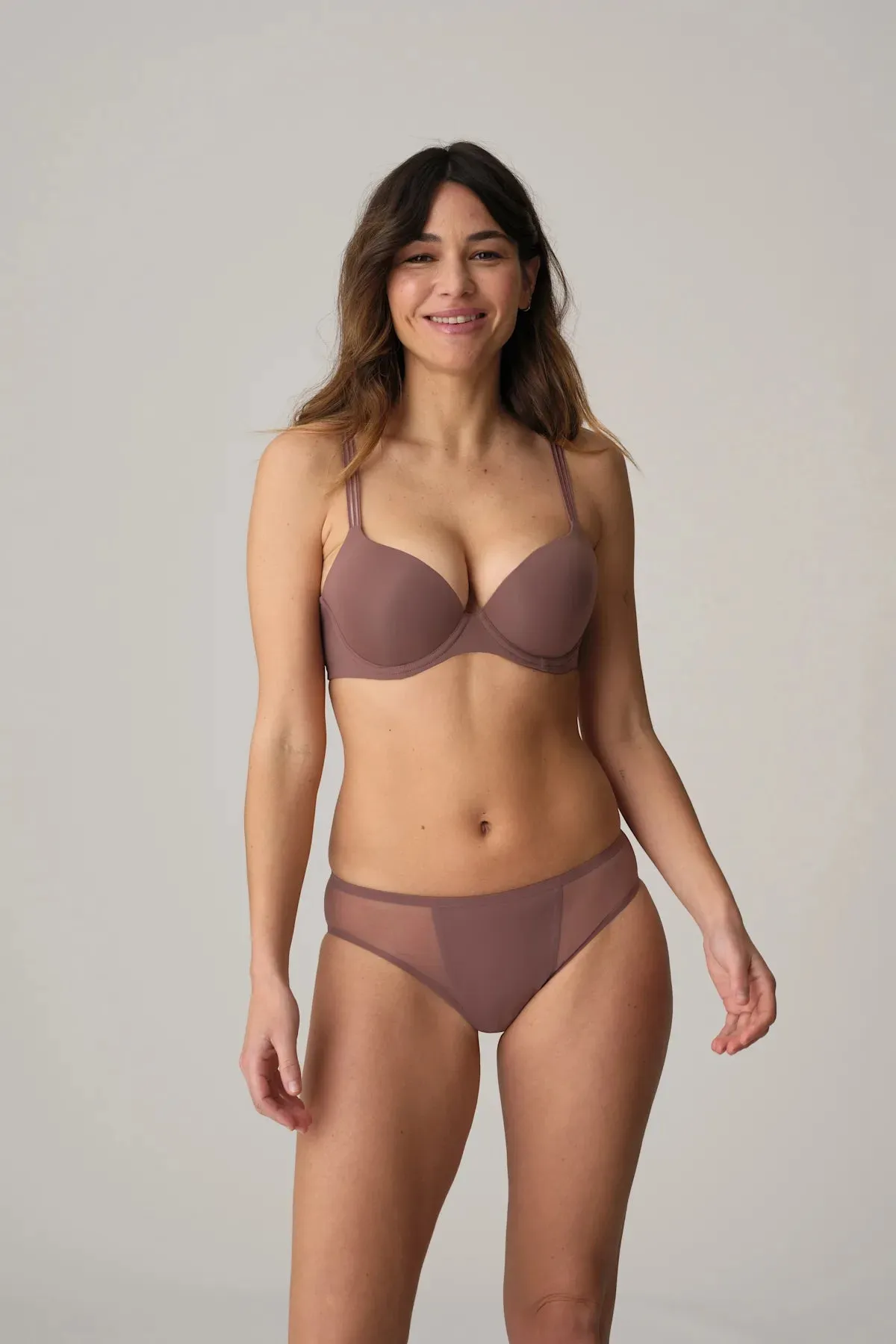 Louie Rio Briefs In Satin Taupe - Marie Jo