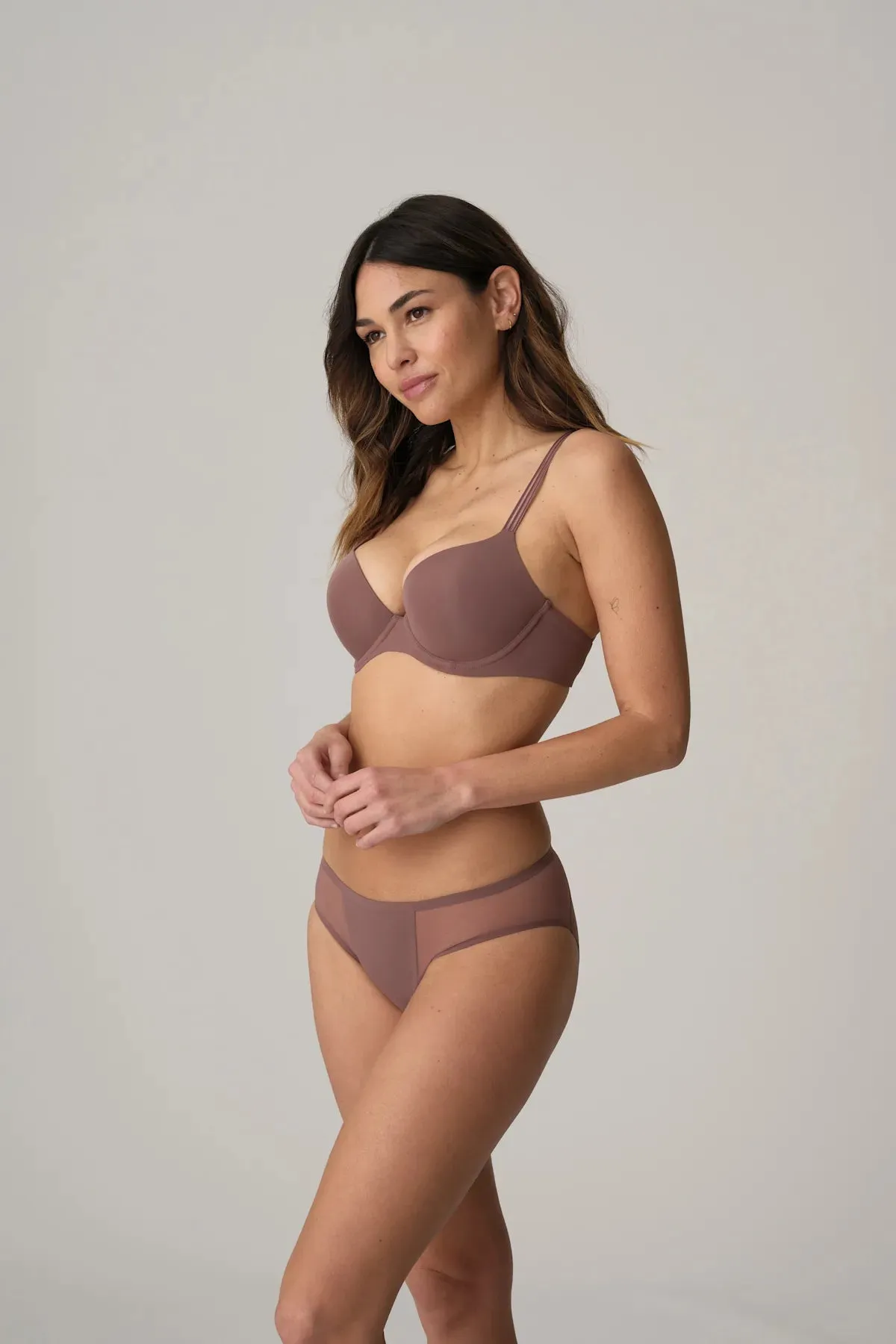 Louie Rio Briefs In Satin Taupe - Marie Jo
