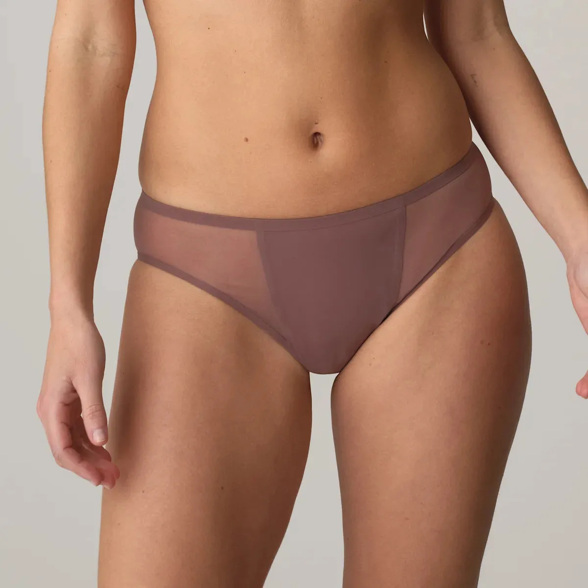 Louie Rio Briefs In Satin Taupe - Marie Jo