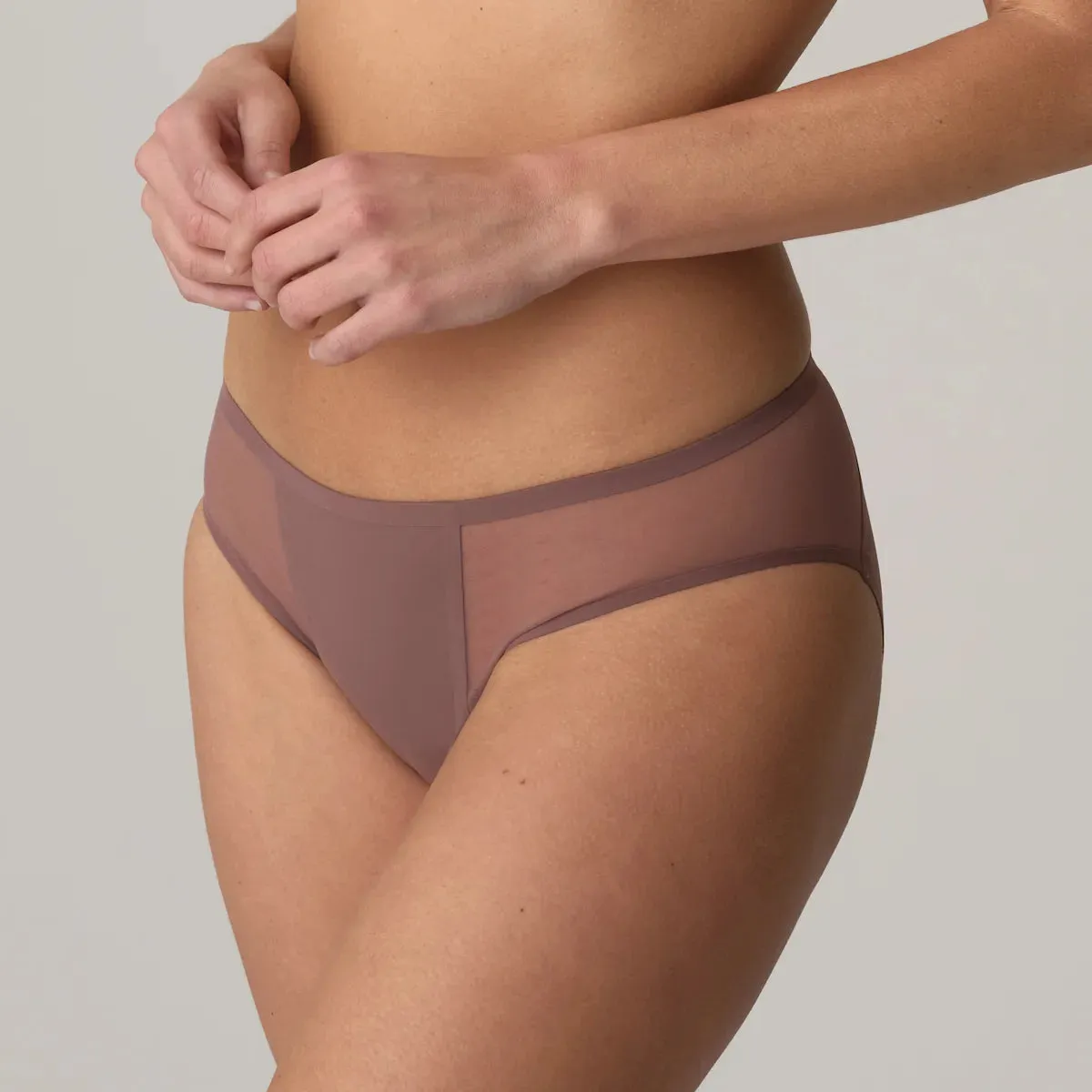 Louie Rio Briefs In Satin Taupe - Marie Jo