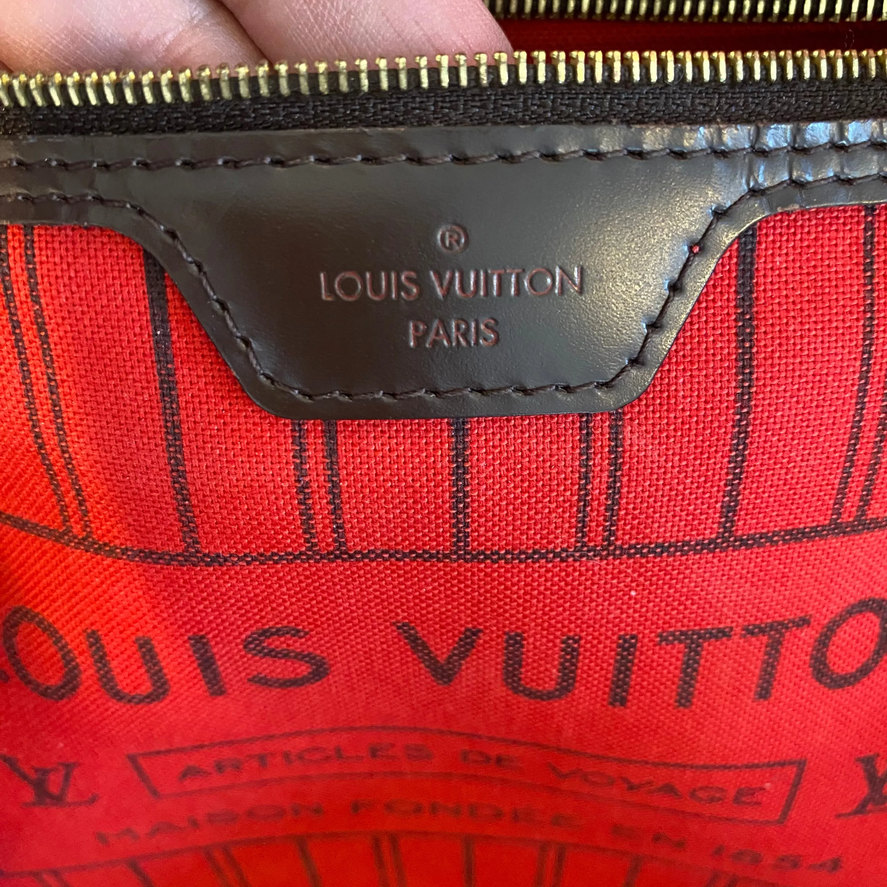 LOUIS VUITTON Damier Ebene Neverfull MM