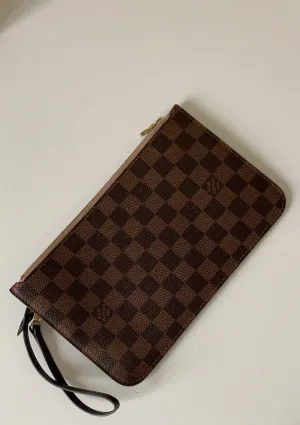 LOUIS VUITTON Monogram Neverfull MM GM Pochette Pivoine