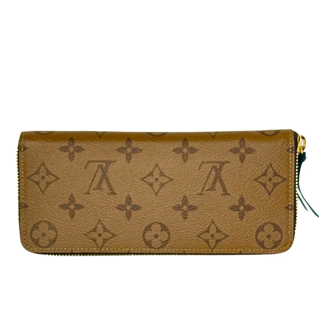 Louis Vuitton Reverse Monogram Clemence Zippy Wallet