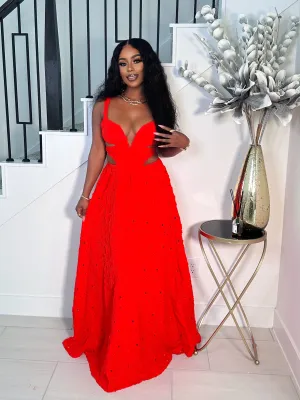 LOVE ON ME MAXI CUTOUT DRESS