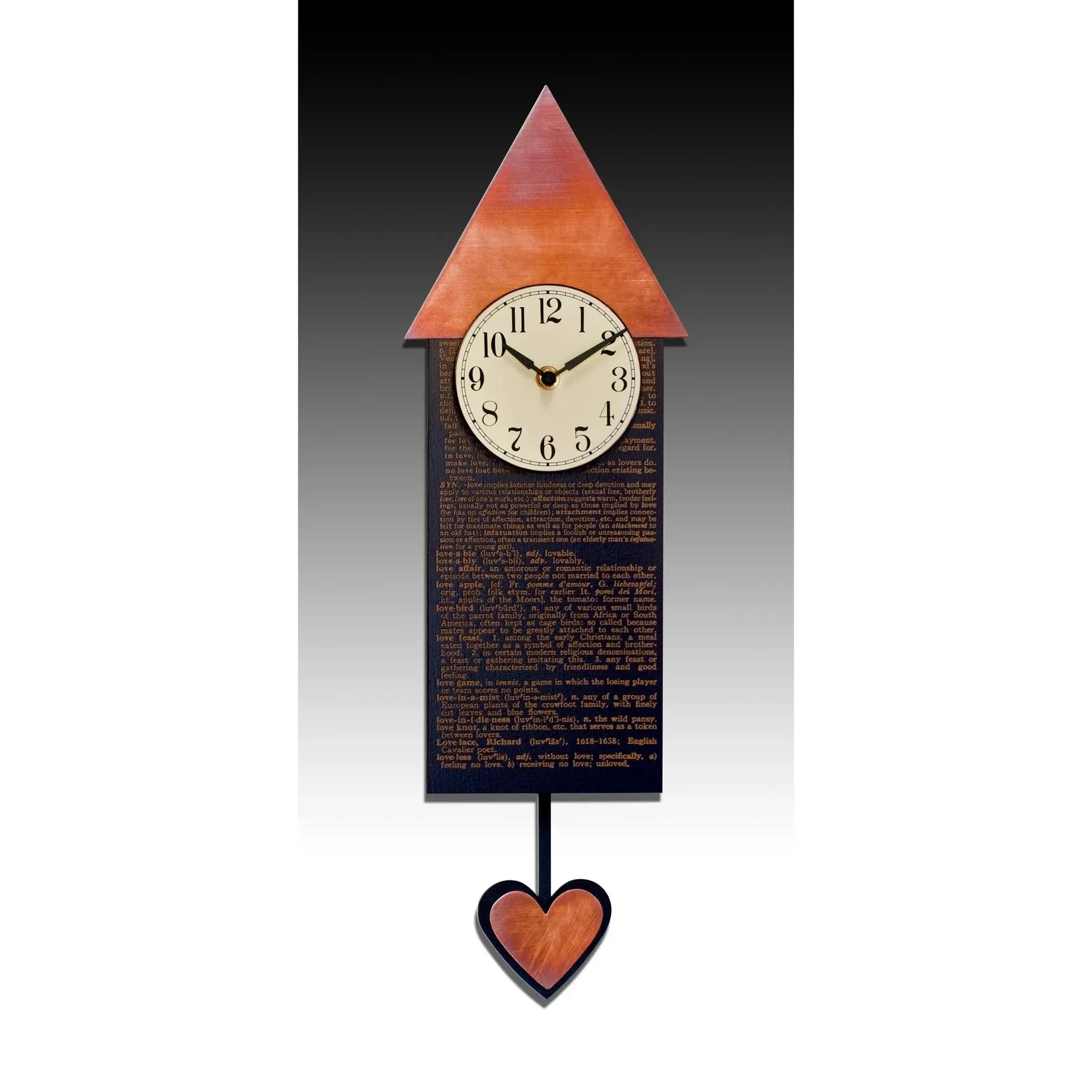 Love Pendulum Wall Clock by Leonie Lacouette