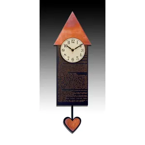Love Pendulum Wall Clock by Leonie Lacouette