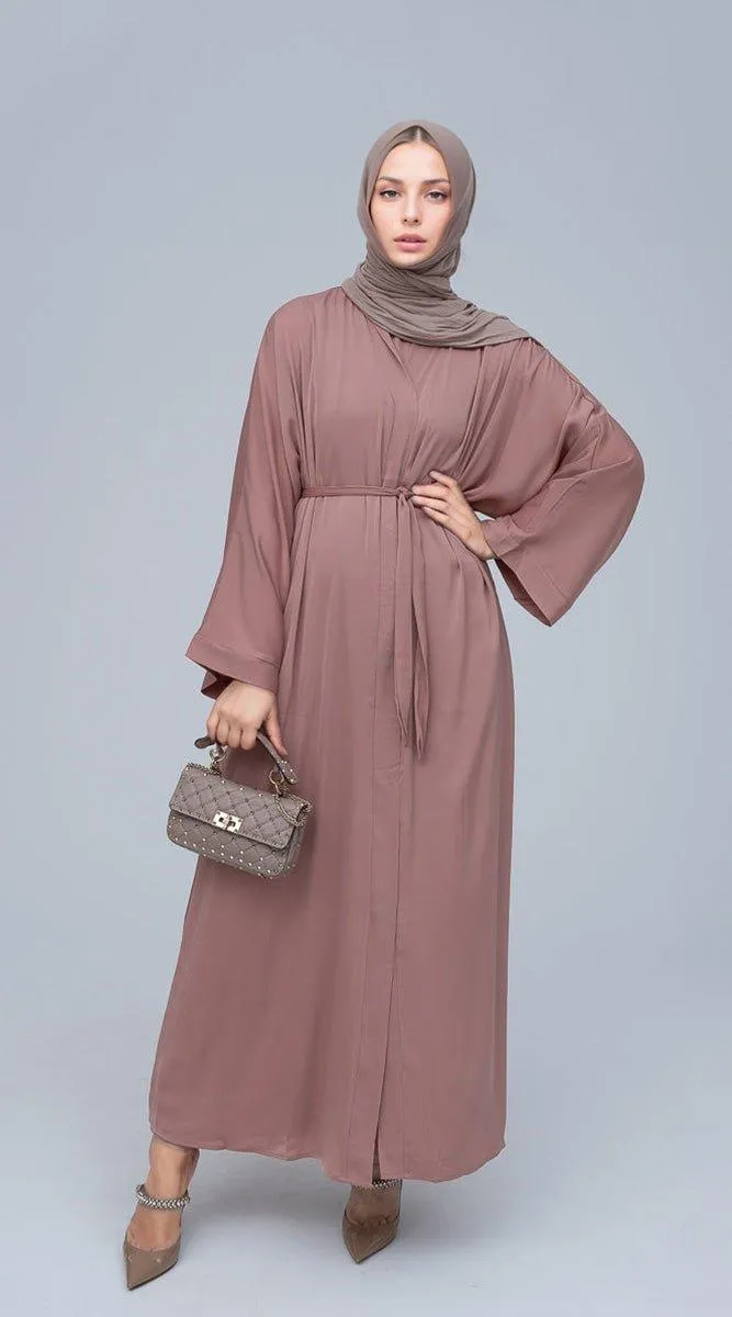 Lovenia Open front abaya and belt