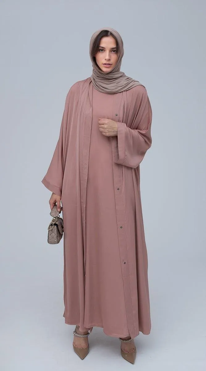 Lovenia Open front abaya and belt
